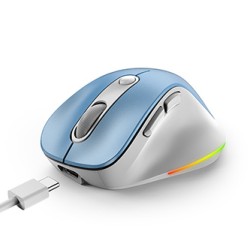 Genius Ergo 9000S Pro Mysz bezprzewodowa, biało-niebieska, 2400DPI