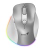 Genius Ergo 9000S Pro Mysz bezprzewodowa, srebrna, 2400DPI