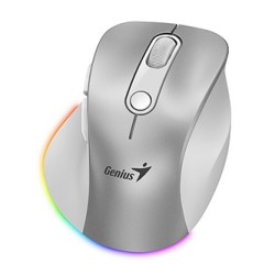 Genius Ergo 9000S Pro Mysz bezprzewodowa, srebrna, 2400DPI