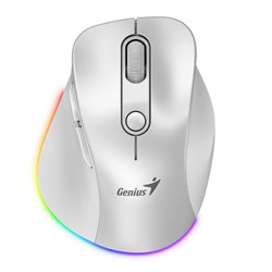 Genius Ergo 9000S Pro Mysz bezprzewodowa, biała, 2400DPI