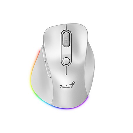 Genius Ergo 9000S Pro Mysz bezprzewodowa, biała, 2400DPI