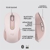 Logitech M650 Mysz bezprzewodowa, różowa, 2000DPI