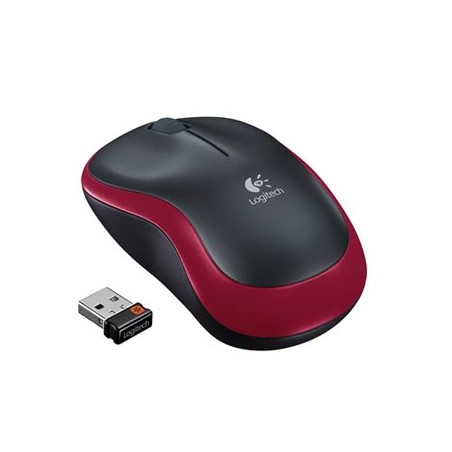 Logitech M185 Mysz bezprzewodowa, czerwona, 1000DPI