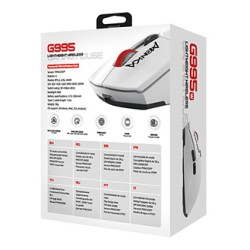 Marvo MONKA GURU Mysz biała, 26000DPI, Tri-Mode