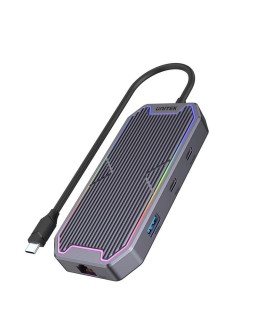 UNITEK HUB USB-C, HDMI 2.0, RJ45, 3,5MM, PD 100W