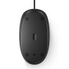 HP 125 Wired Mouse Mysz przewodowa, czarna, 1200DPI