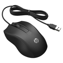 HP 100 Mysz przewodowa, czarna, 1600DPI