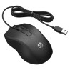 HP 100 Mysz przewodowa, czarna, 1600DPI