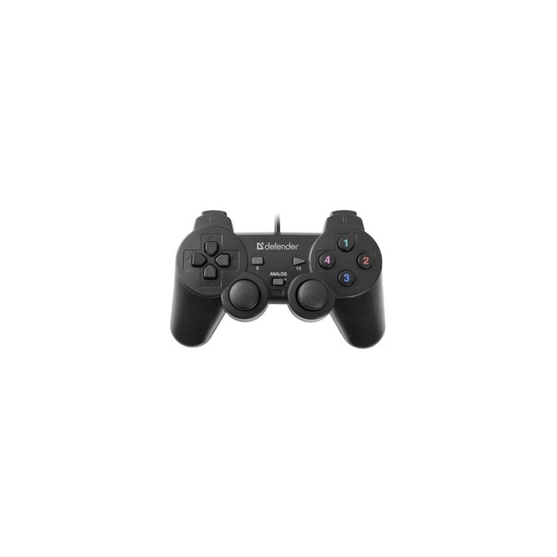 Gamepad Defender Omega, 12przycisk, USB, czarny, wibrujący, Windows R XP/VISTA/7/8/10