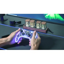 Gamepad Marvo GHOST 40, bezprzewodowy, 17przycisk, wielokierunkowy, przezroczysty