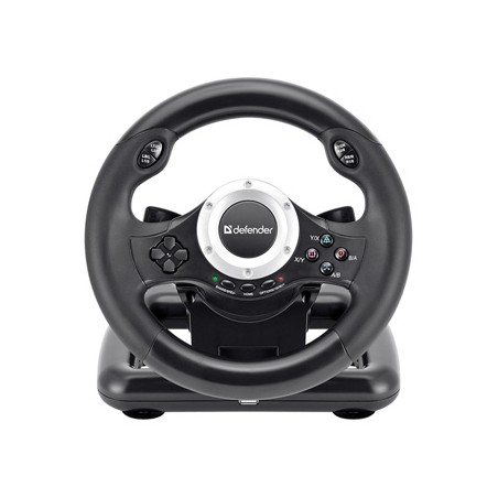 Kierownica Defender TURBO PRO, 10przycisk, USB, czarny, z pedałami, PS3,PS4,PC,Xbox One,Xbox Series X/S,Nintendo Switc