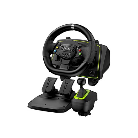Kierownica Genius GX Gaming SpeedMaster X2, kierownica z pedałami i dźwignią zmiany biegów, 13przycisk, USB, czarny