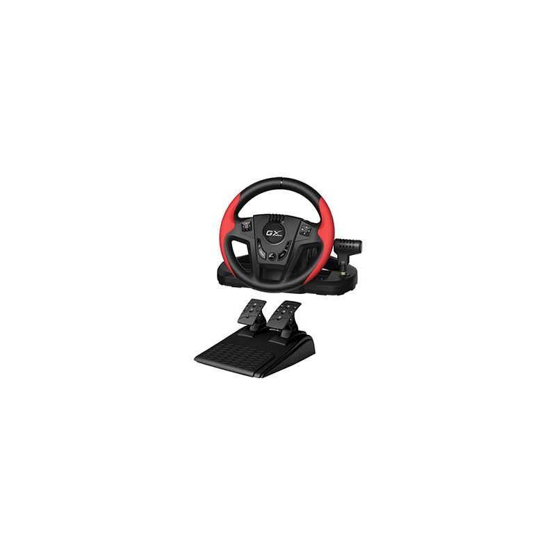 Kierownica Genius GX Gaming SpeedMaster, kierownica z pedałami i dźwignią zmiany biegów, 13przycisk, USB, czerwono-czarny