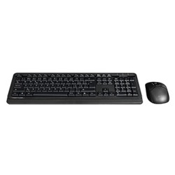 A4Tech FG1012 Zestaw klawiatur bezprzewodowa CZ, czarna z myszą optyczną bezprzewodową, AA, klasyczna, 2.4 [Ghz]