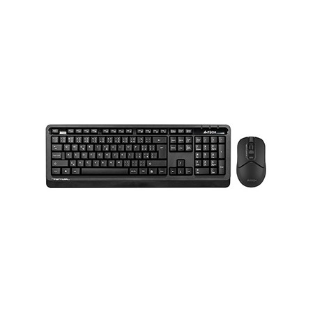 A4Tech FG1012S Zestaw klawiatur CZ, czarna z myszą optyczną bezprzewodową, 2.4 [Ghz]