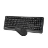 A4Tech FG1012S Zestaw klawiatur CZ, czarna z myszą optyczną bezprzewodową, 2.4 [Ghz]