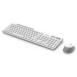 Genius SlimStar 8230 zestaw klawiatura bezprzewodowa CZ/SK, biała z myszą optyczną bezprzewodową, 1x AA, 1x AA, klasyczna, Dual-