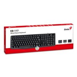 Genius KB-117 COPILOT klawiatura przewodowa (USB) CZ/SK, czarna
