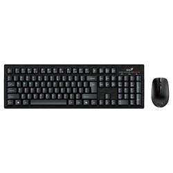 Genius KM-8101 COPILOT zestaw klawiatura bezprzewodowa CZ/SK, czarna z myszą optyczną bezprzewodową, 1x AAA, 1x AA, multimedialn