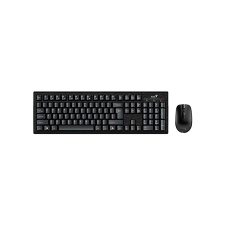 Genius KM-8101 COPILOT zestaw klawiatura bezprzewodowa CZ/SK, czarna z myszą optyczną bezprzewodową, 1x AAA, 1x AA, multimedialn