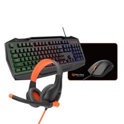 Meetion C490 zestaw klawiatura przewodowa (USB) US, czarna mysz dla gracza, podkładka, klawiatura
