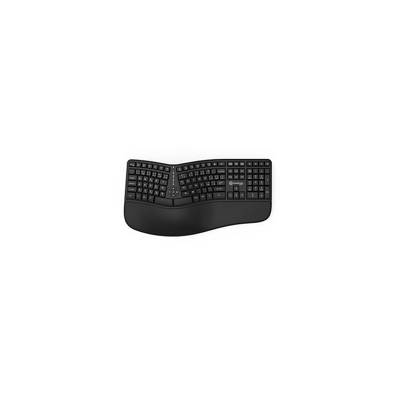 Powerton ERGO LANA Klawiatura ergonomiczna przewodowa (USB) CZ/SK, czarna