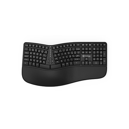 Powerton ERGO LANA Klawiatura ergonomiczna przewodowa (USB) CZ/SK, czarna