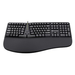 Powerton ERGO LANA Klawiatura ergonomiczna przewodowa (USB) CZ/SK, czarna