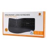 Powerton ERGO LANA Klawiatura ergonomiczna przewodowa (USB) CZ/SK, czarna