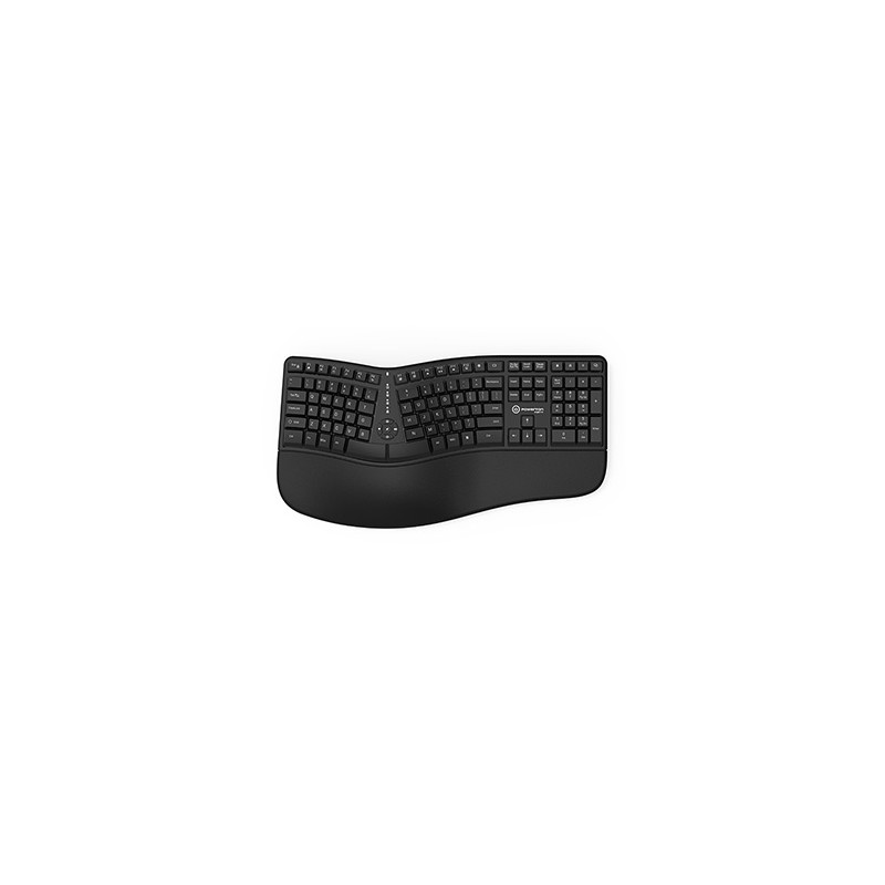 Powerton ERGO LANA Klawiatura ergonomiczna przewodowa (USB) US, czarna