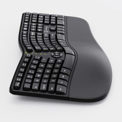 Powerton ERGO LANA Klawiatura ergonomiczna przewodowa (USB) US, czarna