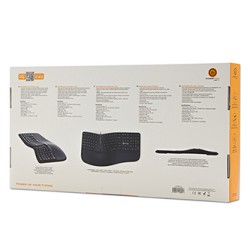 Powerton ERGO LANA Klawiatura ergonomiczna przewodowa (USB) US, czarna