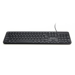 Powerton LIFE SLIM Klawiatura przewodowa (USB) CZ/SK, czarna