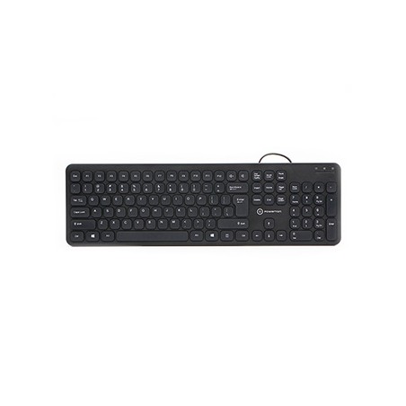 Powerton LIFE SLIM Klawiatura przewodowa (USB) US, czarna