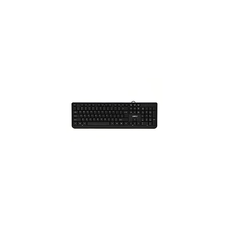 Logo Cut klawiatura przewodowa (USB) US, czarna