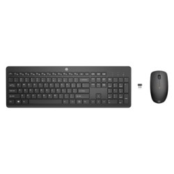 HP Wireless Keyboard & Mouse zestaw klawiatura bezprzewodowa CZ/SK, czarna z myszą optyczną bezprzewodową, AAA, multimedialny, U