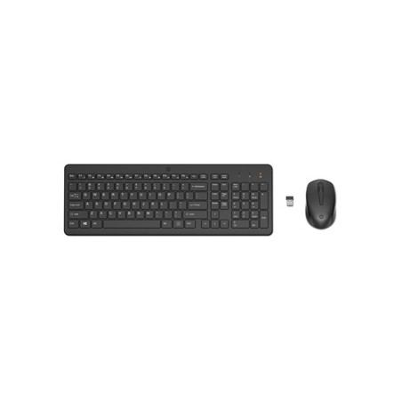 HP HP 330 Zestaw klawiatur bezprzewodowa CZ, czarna z myszą optyczną bezprzewodową, AA, ergonomiczna, nano odbiornik USB rodzaj 