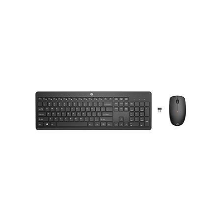 HP 235 Wireless Mouse Keyboard zestaw klawiatura bezprzewodowa CZ/SK, czarna z myszą optyczną bezprzewodową, AAA,AA, multimedial