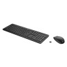HP 235 Wireless Mouse Keyboard zestaw klawiatura bezprzewodowa CZ/SK, czarna z myszą optyczną bezprzewodową, AAA,AA, multimedial