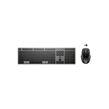 HP 725 Capacitor Wireless Keyboard Mouse zestaw klawiatura bezprzewodowa CZ/SK, czarna z myszą optyczną bezprzewodową, napájení 