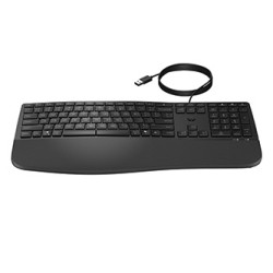 HP 485 Comfort Wired Keyboard klawiatura przewodowa (USB) CZ, czarna ergonomiczna