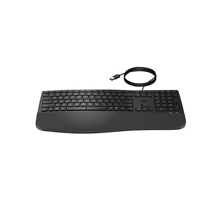 HP 485 Comfort Wired Keyboard klawiatura przewodowa (USB) CZ, czarna ergonomiczna