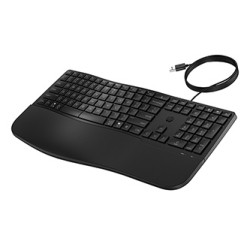 HP 485 Comfort Wired Keyboard klawiatura przewodowa (USB) CZ, czarna ergonomiczna
