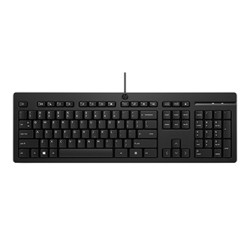 HP 125 G2 USB Wired Keyboard klawiatura przewodowa (USB) CZ, czarna klasyczna