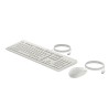HP 225 G2 Wired Mouse Keyboard White zestaw klawiatura USB-A CZ/SK, biała mysz przewodowa UBA-A, Układ 3-strefowy, USB-A rodzaj
