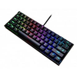 SureFire KingPin M1 klawiatura 60%, gamingowa, RGB przewodowa (USB) US, czarna do gry, mechaniczna