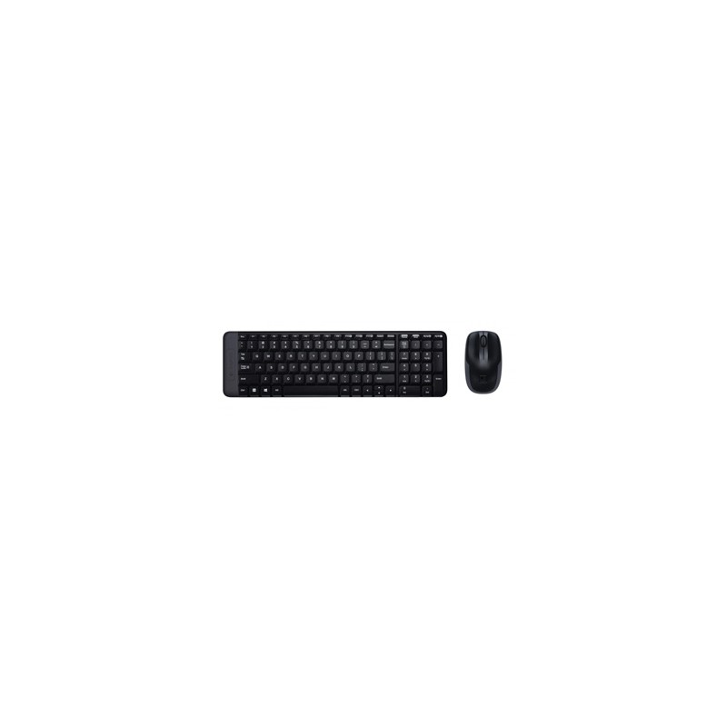 Logitech MK220 zestaw klawiatura US, z myszą optyczną bezprzewodową, 2.4 [Ghz]