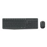Logitech MK235 Zestaw klawiatur bezprzewodowa US, czarna z myszą optyczną bezprzewodową, AAA, klasyczna, 2.4 [Ghz], 1x bateria A