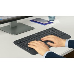 Logitech MK540 zestaw klawiatura bezprzewodowa US, czarna z myszą optyczną bezprzewodową, AA, multimedialny, odbiornik nano z te