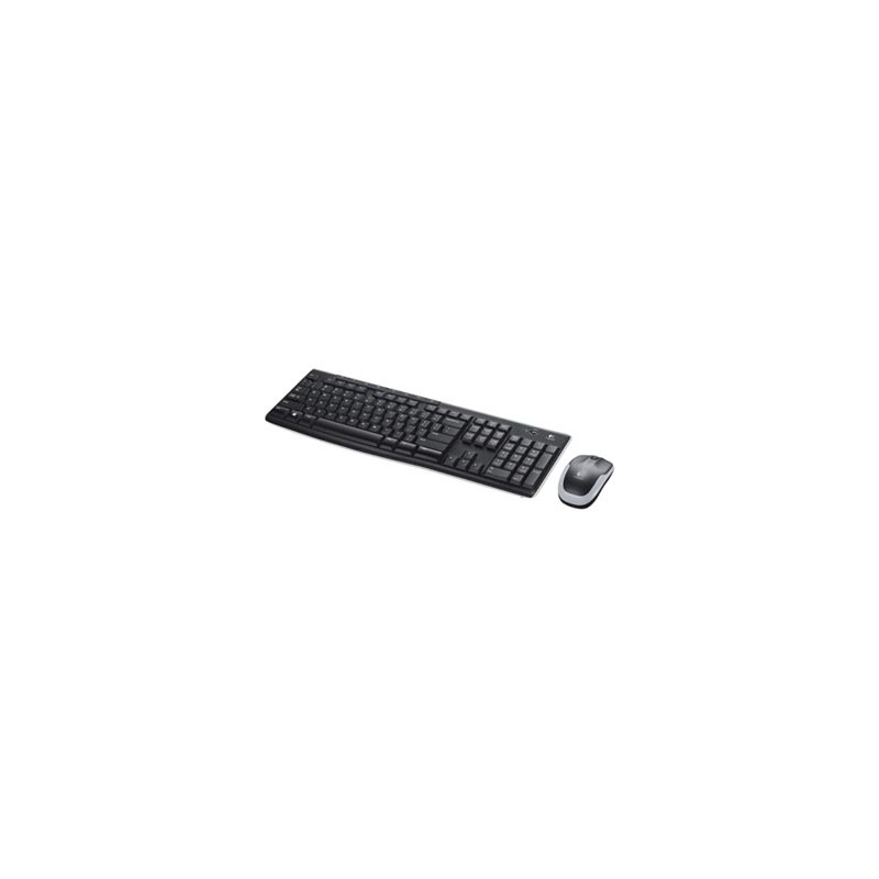 Logitech MK270 zestaw klawiatura bezprzewodowa CZ/SK, czarna z bezprzewodową myszą laserową, AAA, multimedialny, 2.4 [GHz]